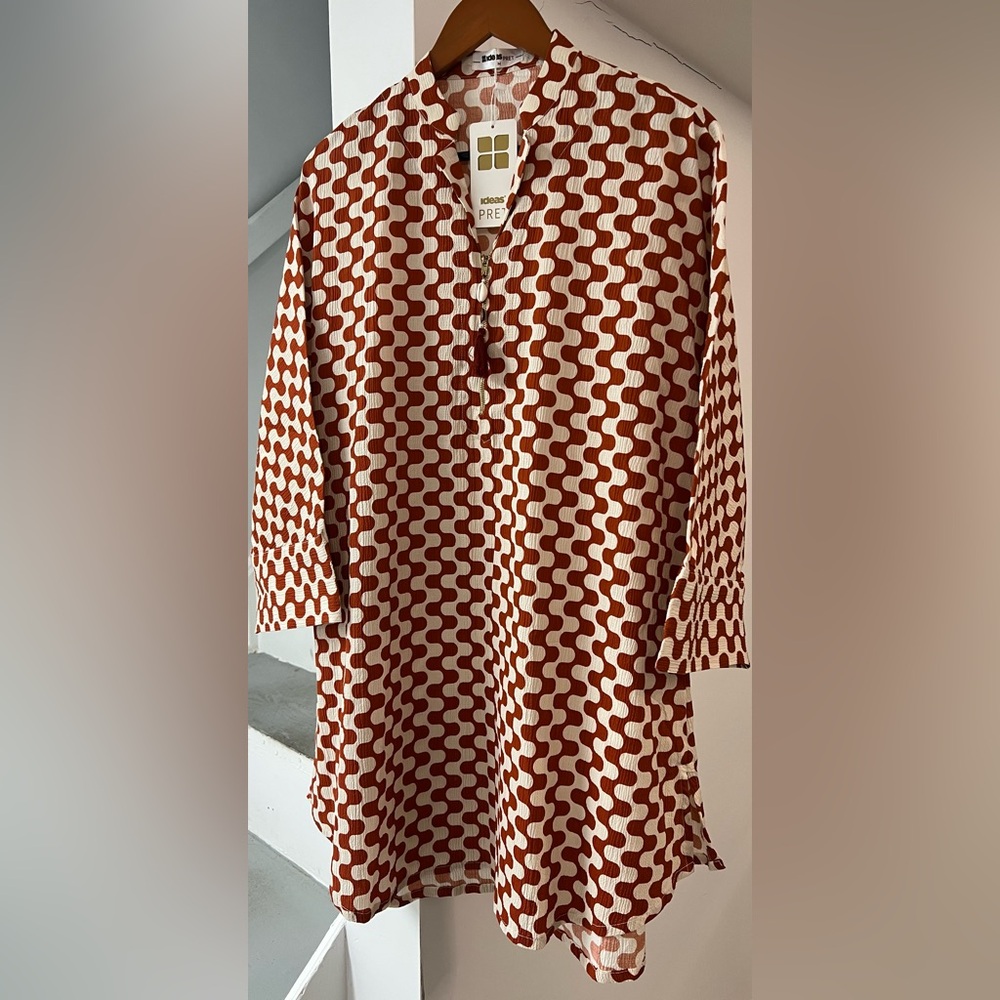 Pakistani two piece printed baggy shirt and trouser.